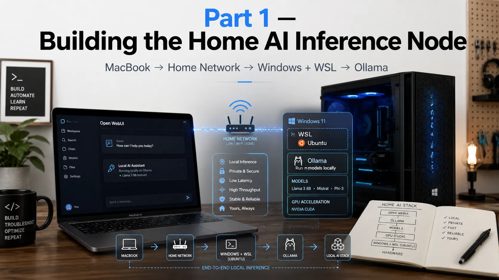 Building a Home AI Inference Node, Part 1: WSL, Ollama, and the Windows Problems Nobody Mentions